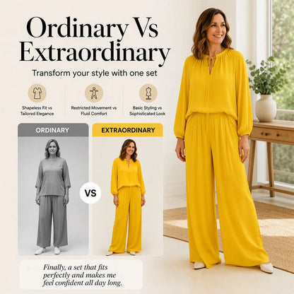 Women's Relaxed Top & Trousers Set