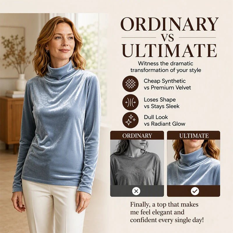 Women's Relaxed Turtleneck Long Sleeve Top