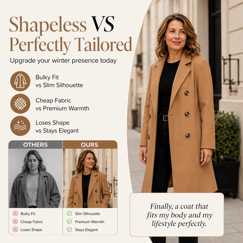 Women's Double Breasted Long Coat