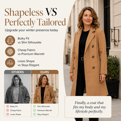 Women's Double Breasted Long Coat