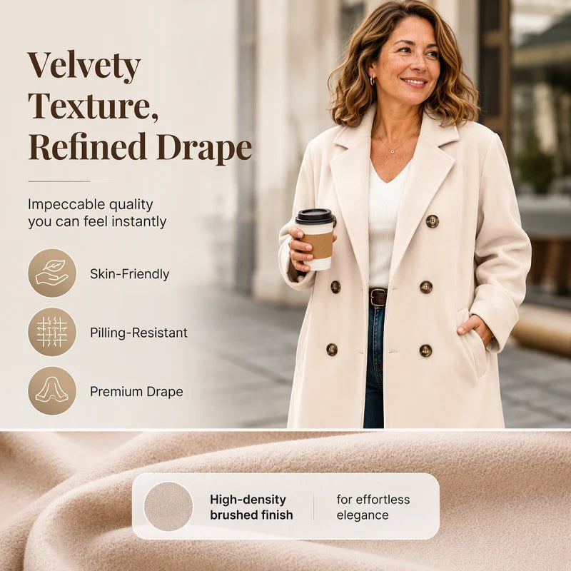 Women's Double Breasted Long Coat