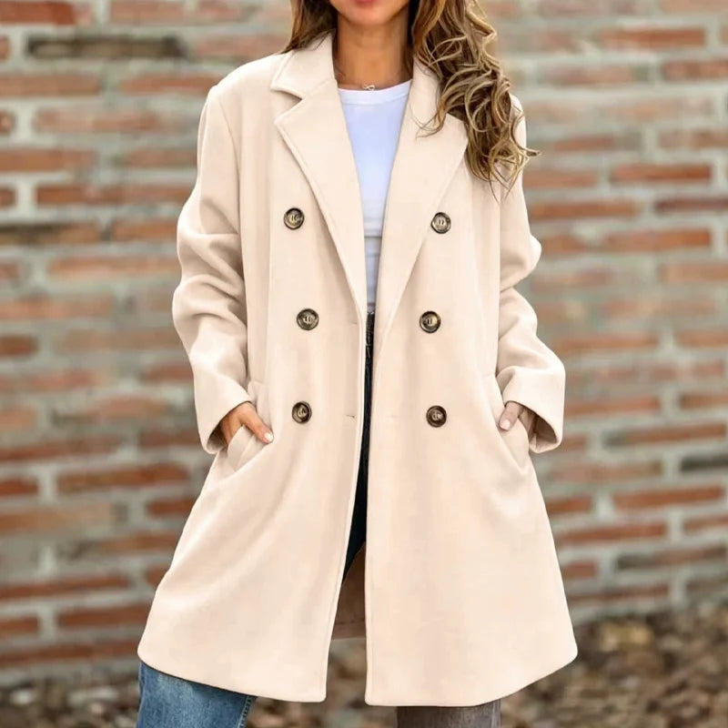 Women's Double Breasted Long Coat