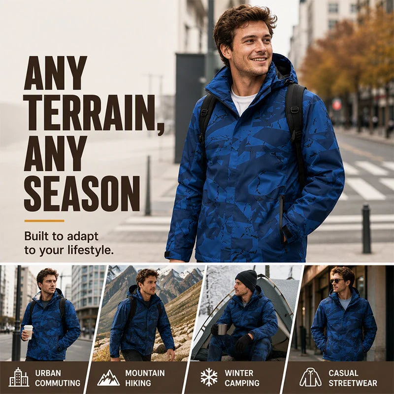 Men's Hooded Camouflage Outdoor Jacket