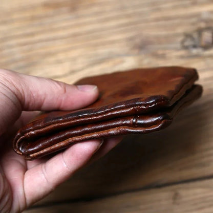 Leather-Look Snap Wallet with Zipper Vault
