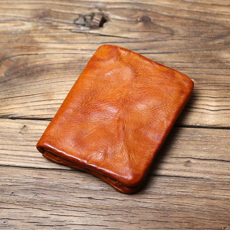 Leather-Look Snap Wallet with Zipper Vault