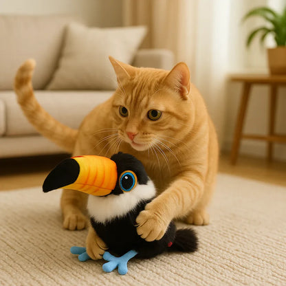 Interactive Fluttering & Chirping Bird Cat Toy