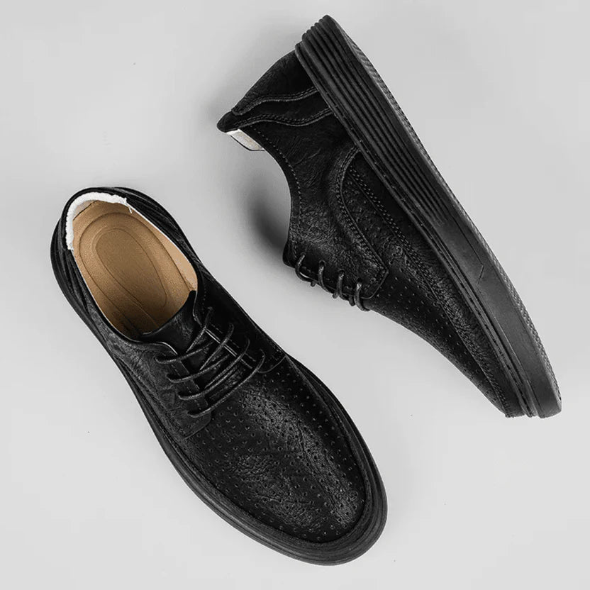 Men’s Breathable Leather-look Hybrid Trainers