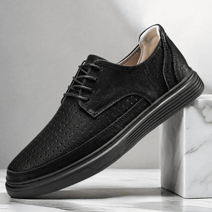 Men’s Breathable Leather-look Hybrid Trainers
