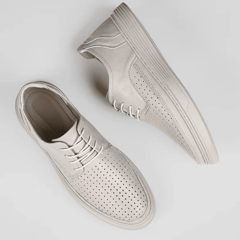 Men’s Breathable Leather-look Hybrid Trainers