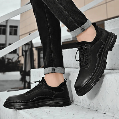 Men’s Low Cut Leather Comfort Trainers