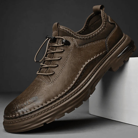 Men’s Low Cut Leather Comfort Trainers