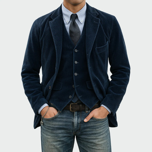 Men’s Tailored Blazer And Waistcoat Set