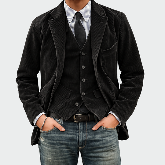 Men’s Tailored Blazer And Waistcoat Set