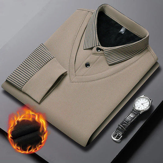 Men's Two-Piece Cuffed Knitted Shirt