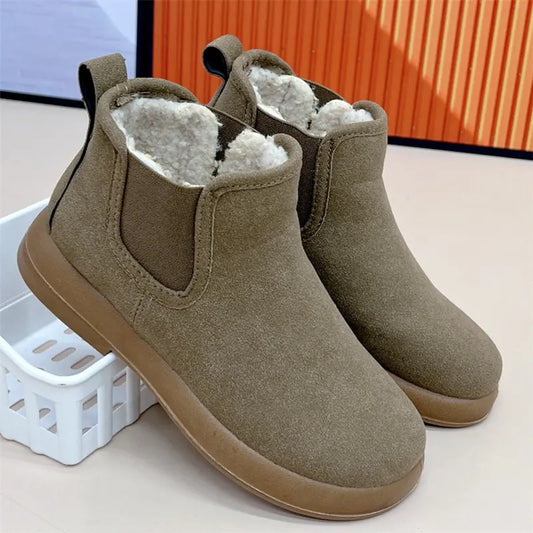 Women's Warm Cashmere-Like Flat Non-Slip Short Boots