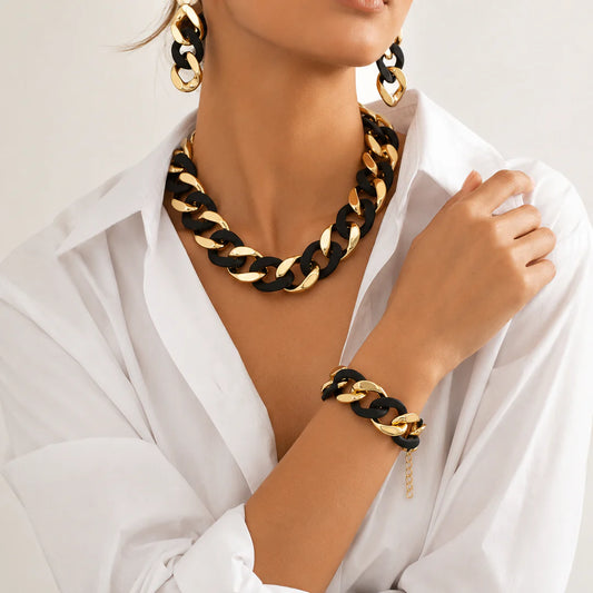 Women’s Chunky Link Jewellery Set