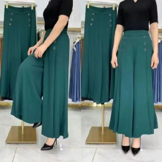Women’s Cool-Touch Pleated Wide-Leg Trousers