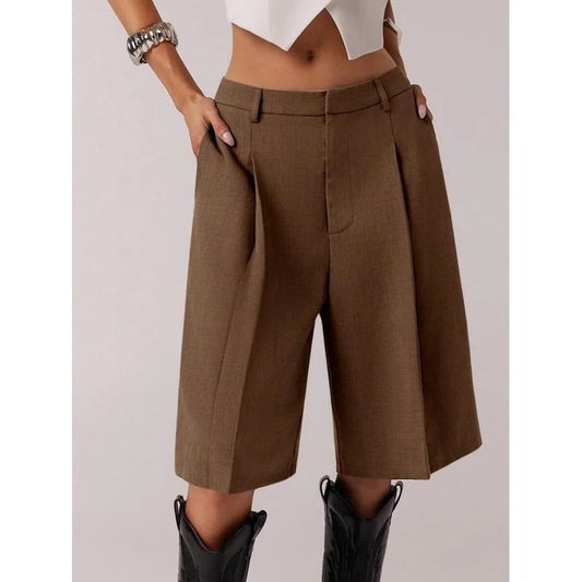 Women's High-Waisted Bermuda Shorts