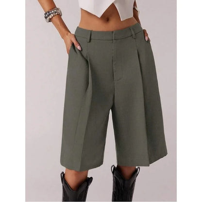 Women's High-Waisted Bermuda Shorts