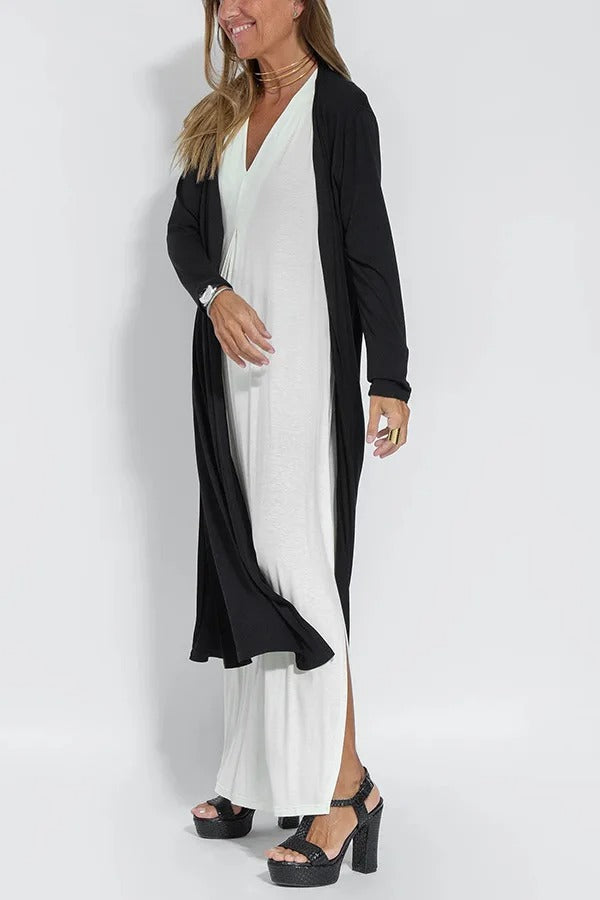 Women’s Flowy V Neck Sleeveless Maxi Beach Dress