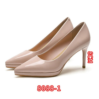 Women’s Gloss-Finish Pointed-Toe Stiletto Court Heels