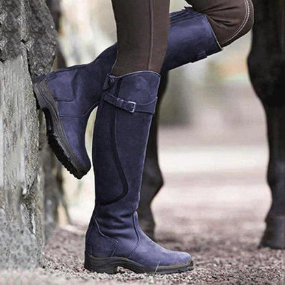 Women’s Waterproof Leather-Look Knee High Boots