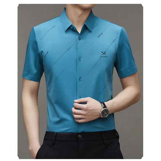 men's ice silk Anti-wrinkle Shirt