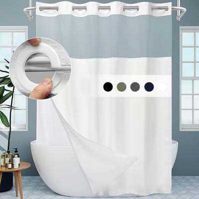 Hookless Double-Layer Waffle Shower Curtain