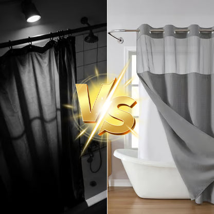 Hookless Double-Layer Waffle Shower Curtain