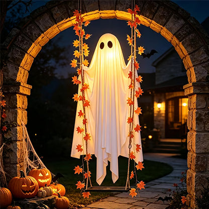 LED Swinging Ghost Halloween Decoration