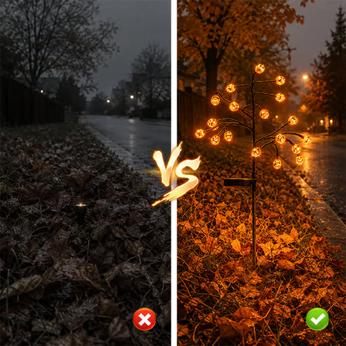 Solar Pumpkin Garden Stake Lights