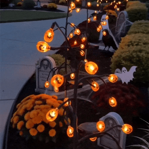 Solar Pumpkin Garden Stake Lights