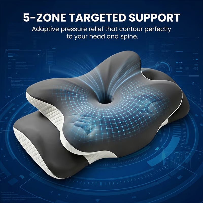 Contoured Dual Height Memory Foam Pillow