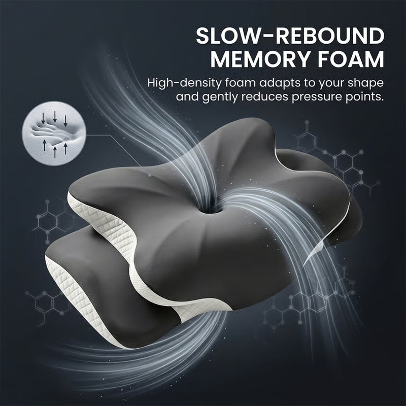 Contoured Dual Height Memory Foam Pillow