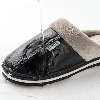 Elegant Leather-Look Comfort Slides