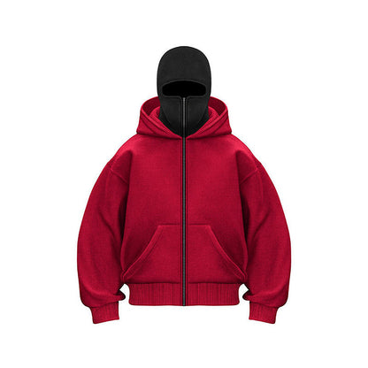 Full Face Zip Hooded Fleece Hoodie