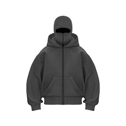Full Face Zip Hooded Fleece Hoodie