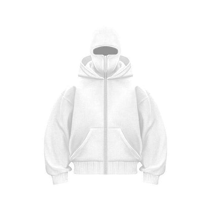 Full Face Zip Hooded Fleece Hoodie