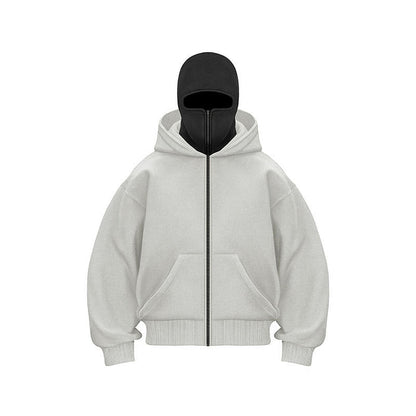 Full Face Zip Hooded Fleece Hoodie
