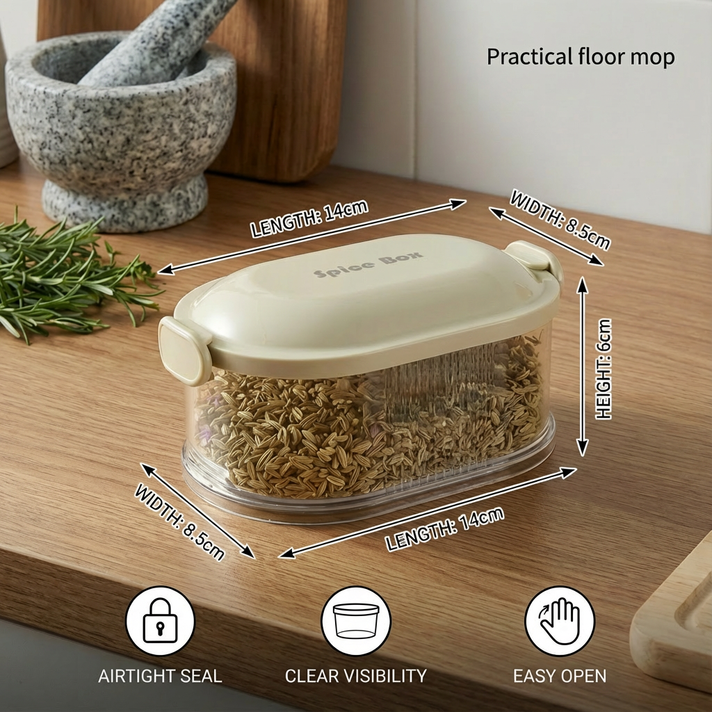 Stackable Clear Spice Storage Containers