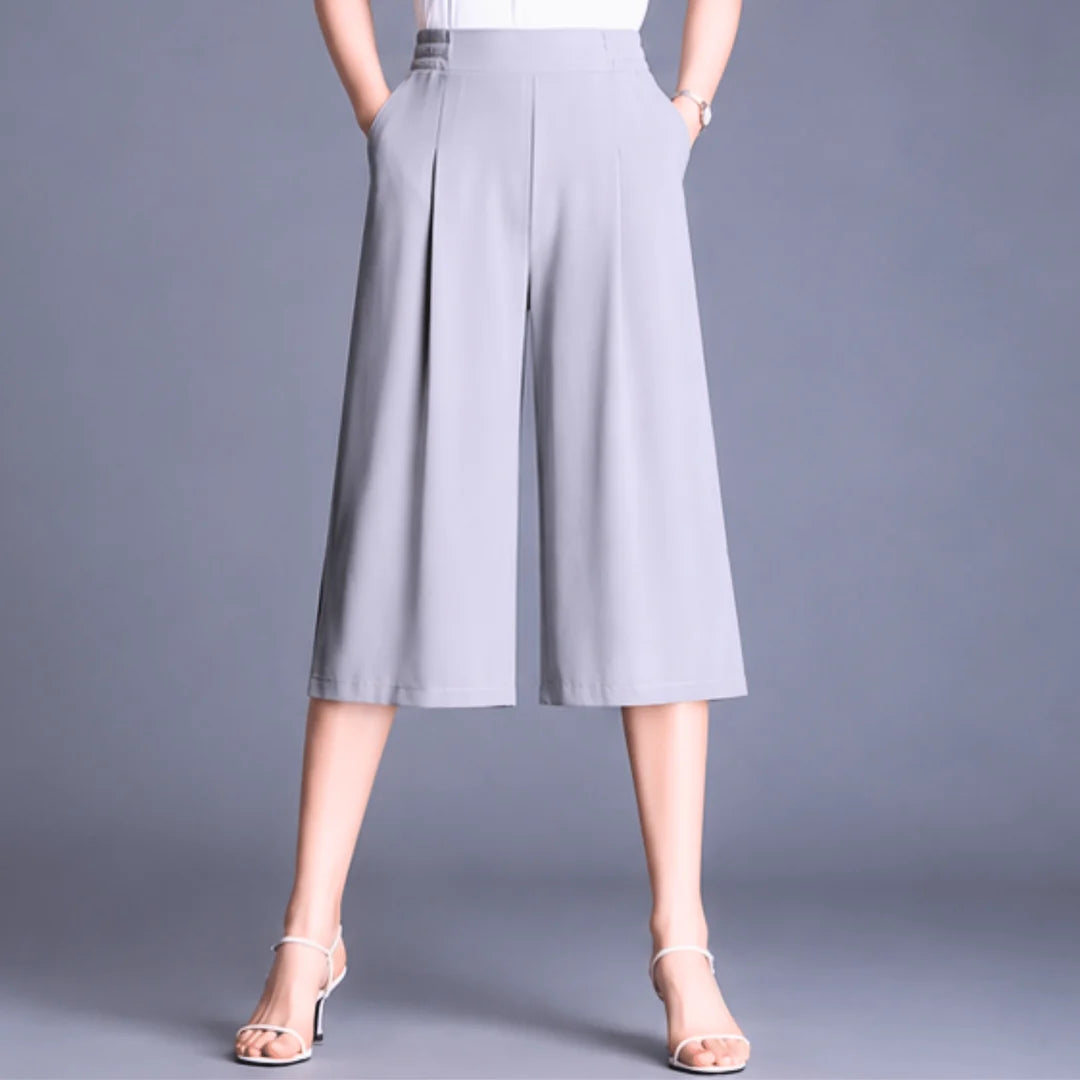 Women's Side Slit Wide Leg Trousers