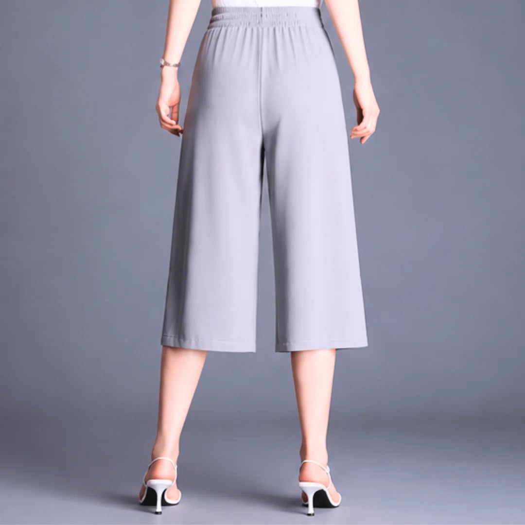 Women's Side Slit Wide Leg Trousers