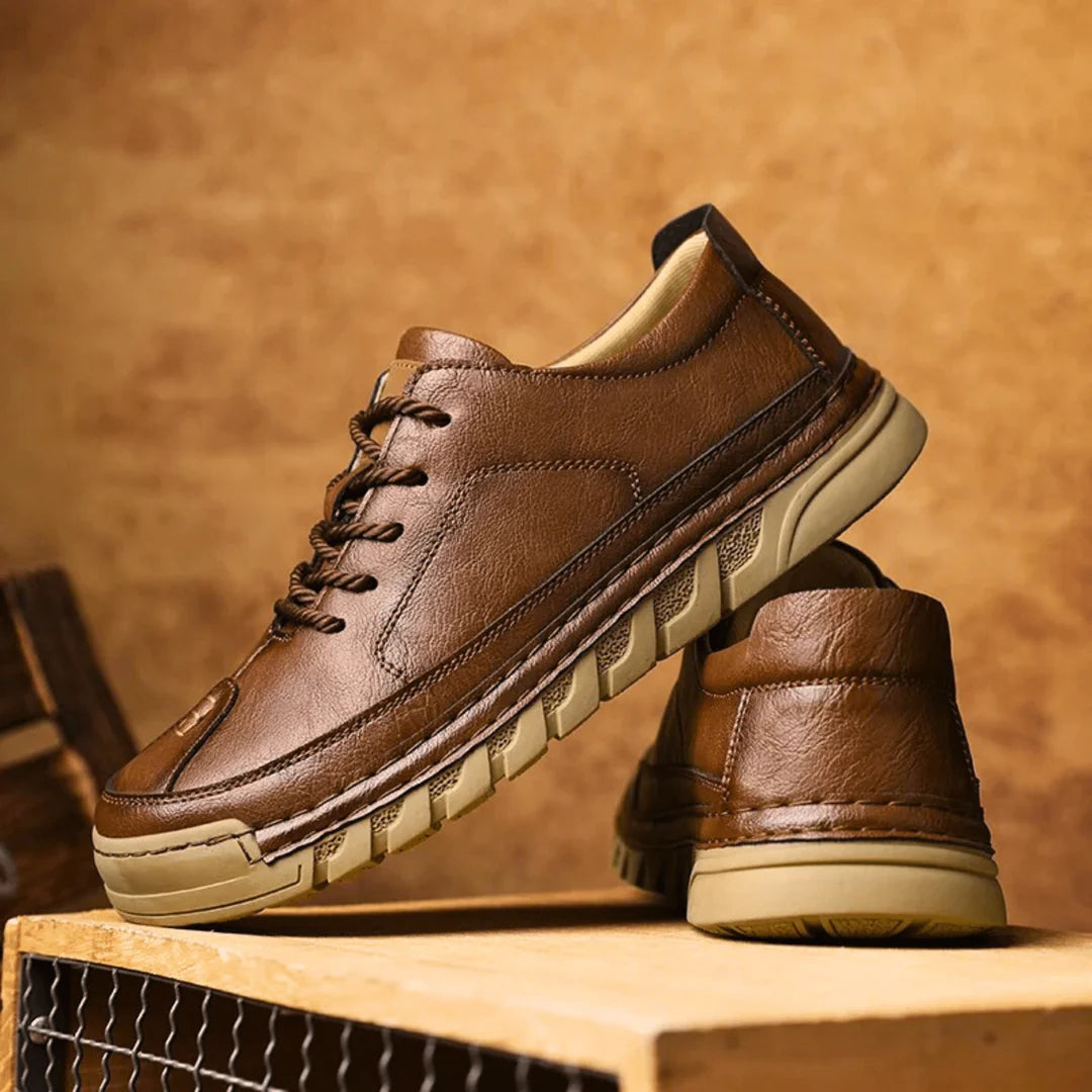 Men’s Full-Grain Leather Tailored City Trainers