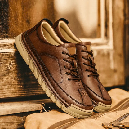 Men’s Full-Grain Leather Tailored City Trainers