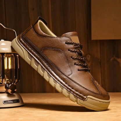 Men’s Full-Grain Leather Tailored City Trainers