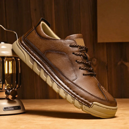 Men’s Full-Grain Leather Tailored City Trainers