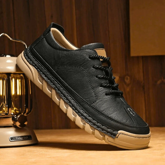 Men’s Full-Grain Leather Tailored City Trainers