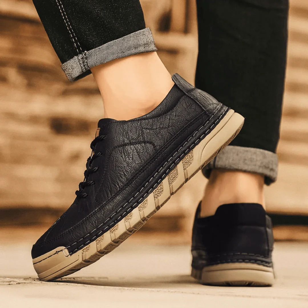 Men’s Full-Grain Leather Tailored City Trainers