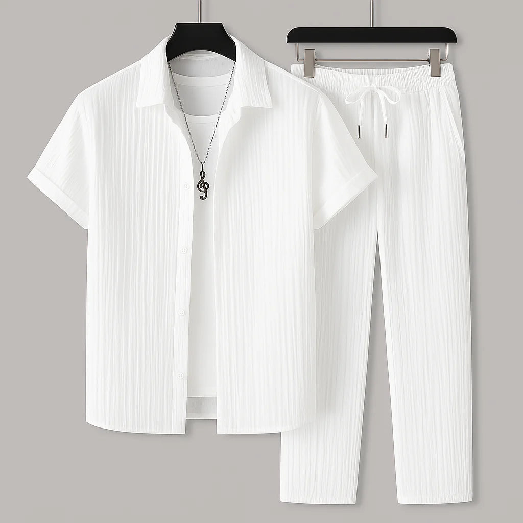 Men’s Relaxed Linen Two-Piece Summer Set