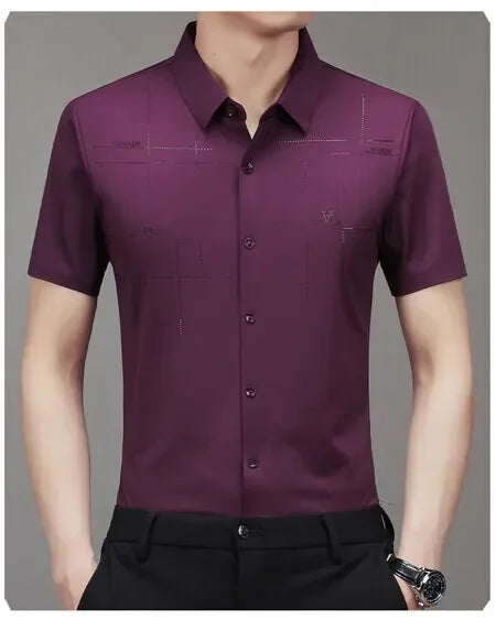 Men's Ice Silk Anti-Wrinkle Shirt